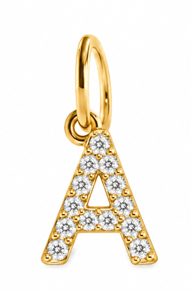 Lab-Grown Diamond Letter Charm detail view 1
