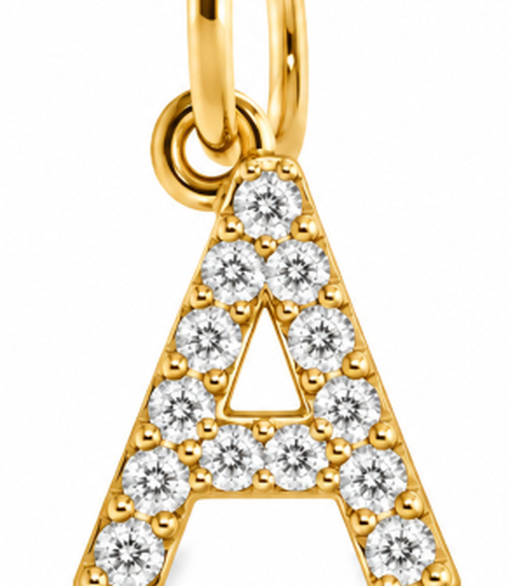 Lab-Grown Diamond Letter Charm detail view 3
