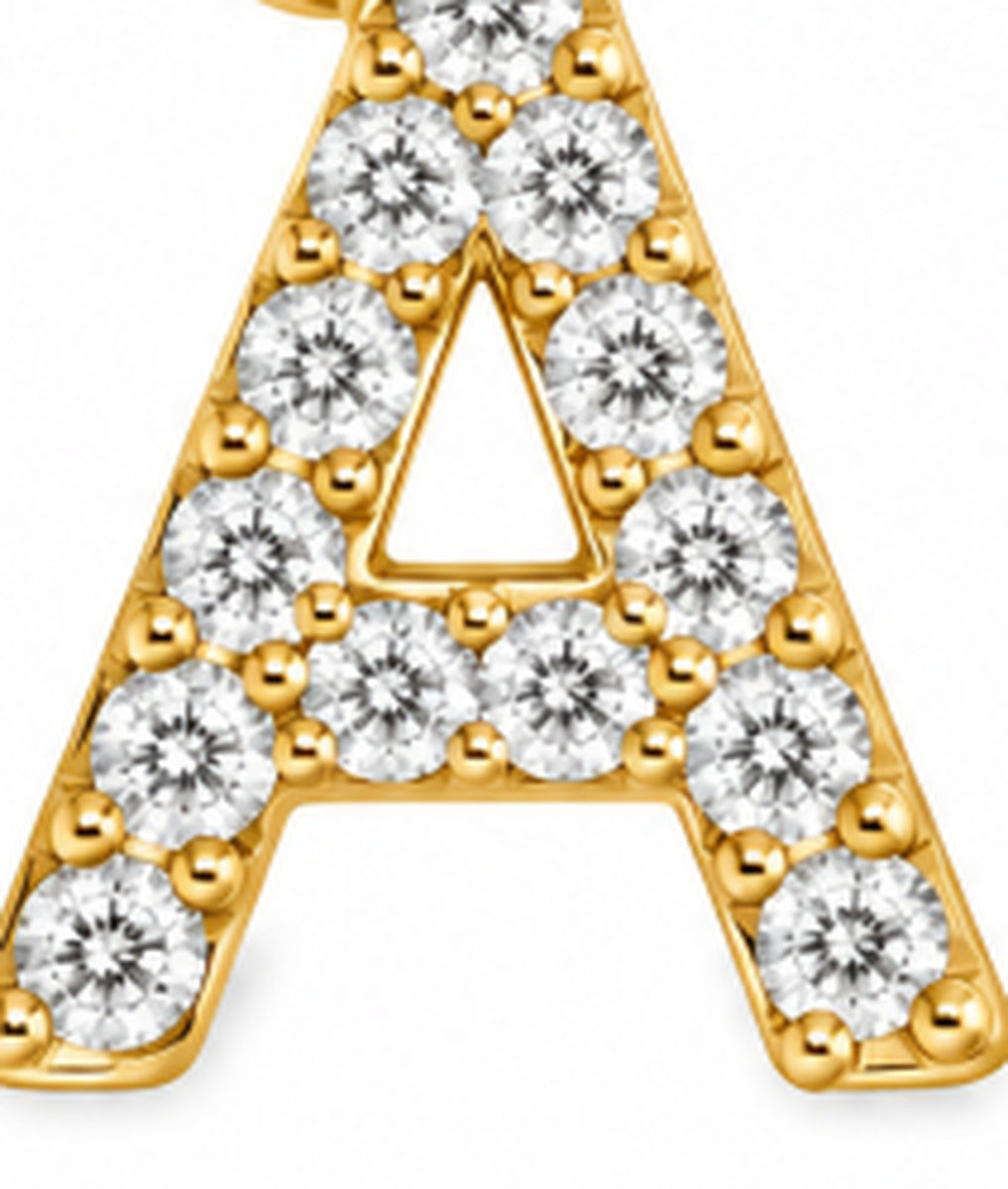 Lab-Grown Diamond Letter Charm detail view 4